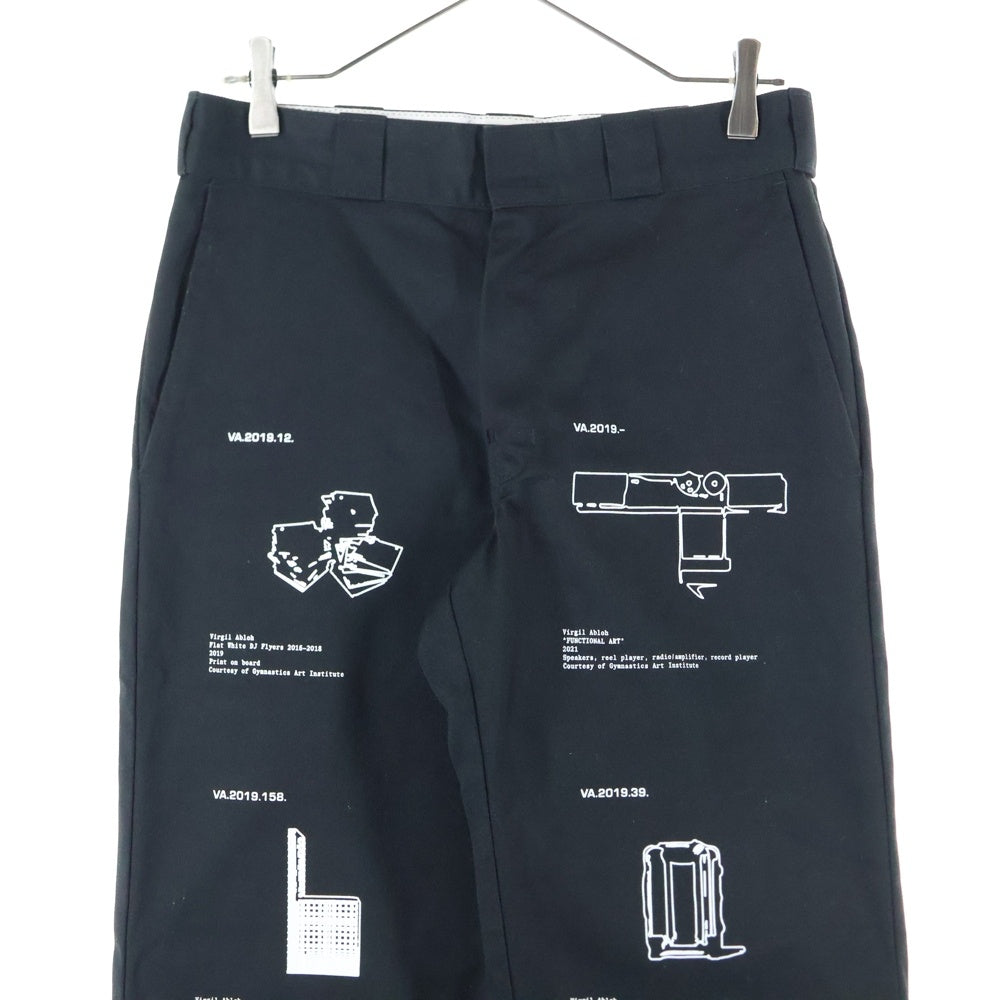 Dickies(ディッキーズ) 874 Virgil Abloh ヴァージルアブロー プリント ワークパンツ ブラック