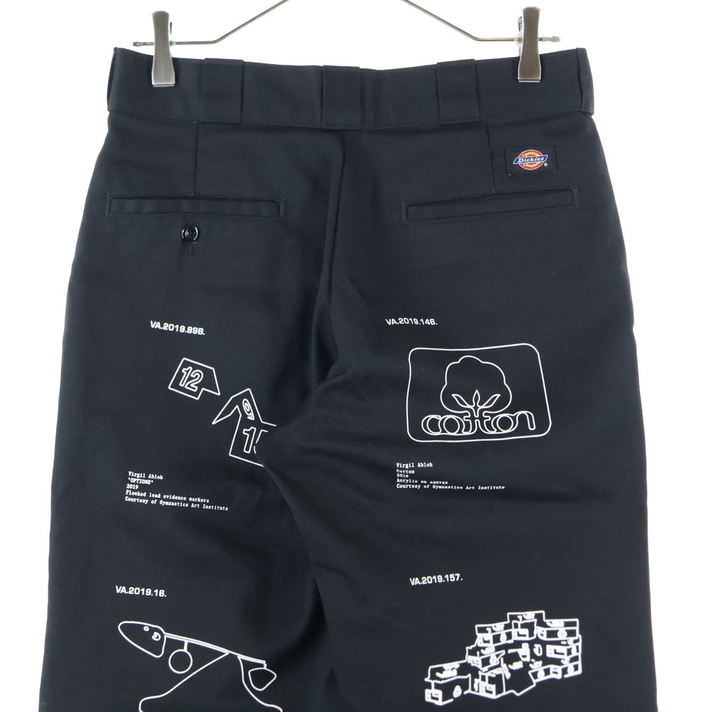 Dickies(ディッキーズ) 874 Virgil Abloh ヴァージルアブロー プリント ワークパンツ ブラック