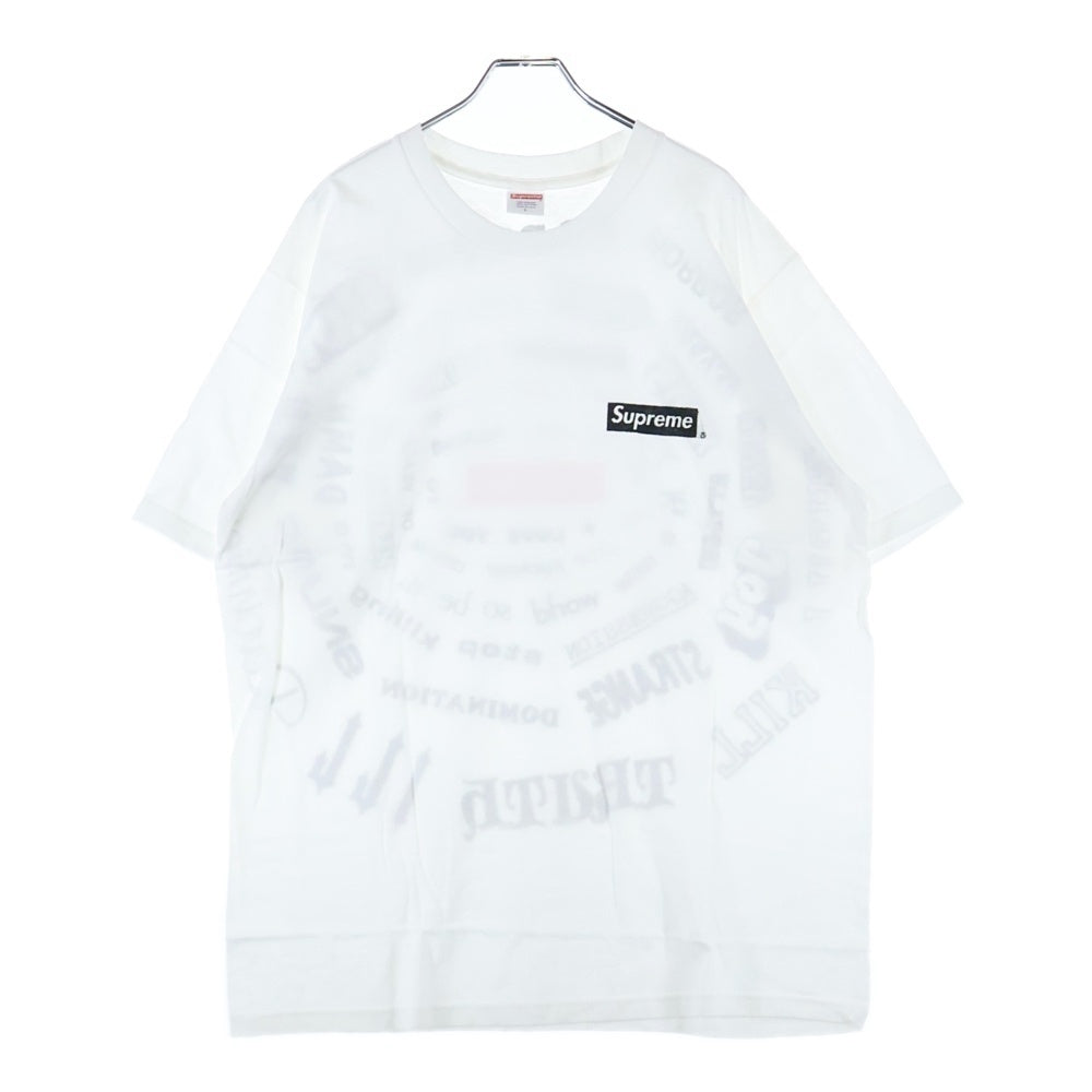 SUPREME(シュプリーム) 21SS Spiral Tee スパイラル バックプリント クルーネック 半袖Tシャツ カットソー ホワイト