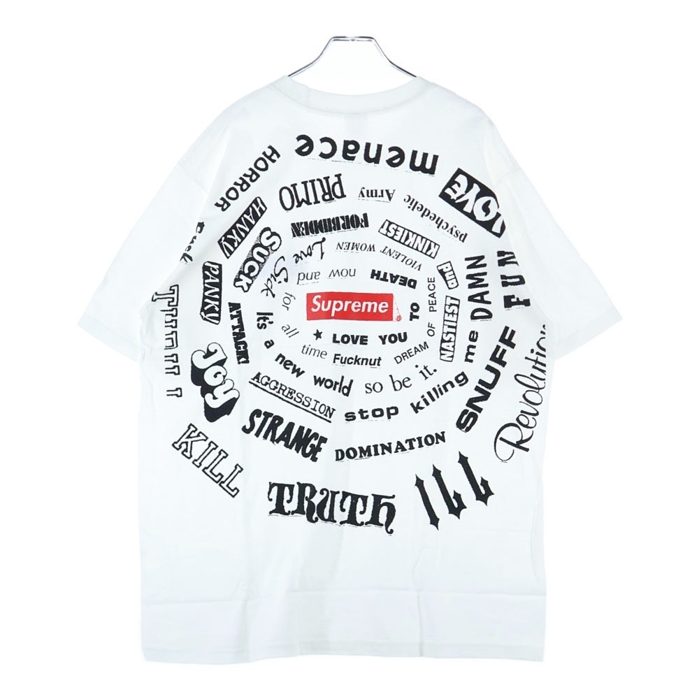 SUPREME(シュプリーム) 21SS Spiral Tee スパイラル バックプリント クルーネック 半袖Tシャツ カットソー ホワイト