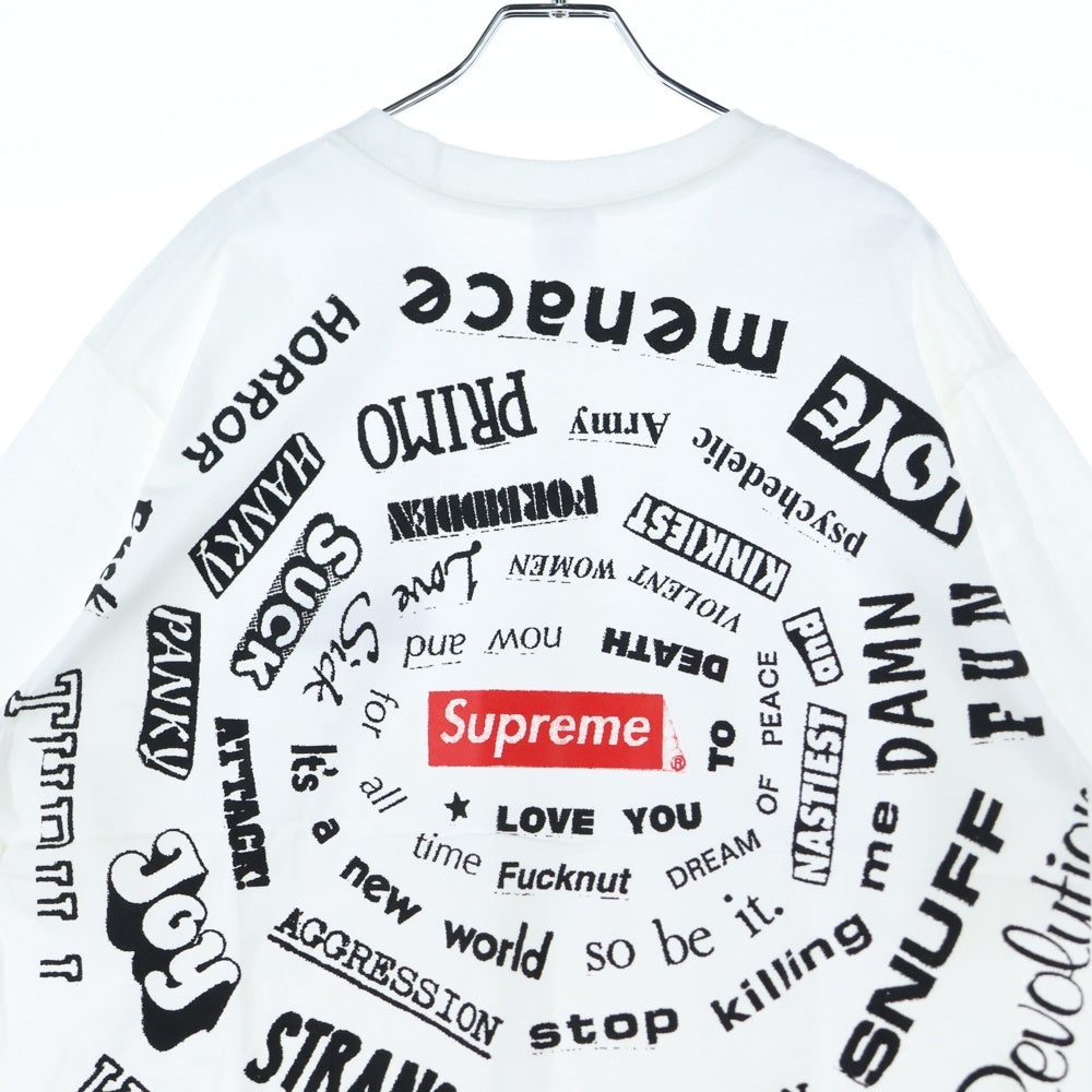 SUPREME(シュプリーム) 21SS Spiral Tee スパイラル バックプリント クルーネック 半袖Tシャツ カットソー ホワイト