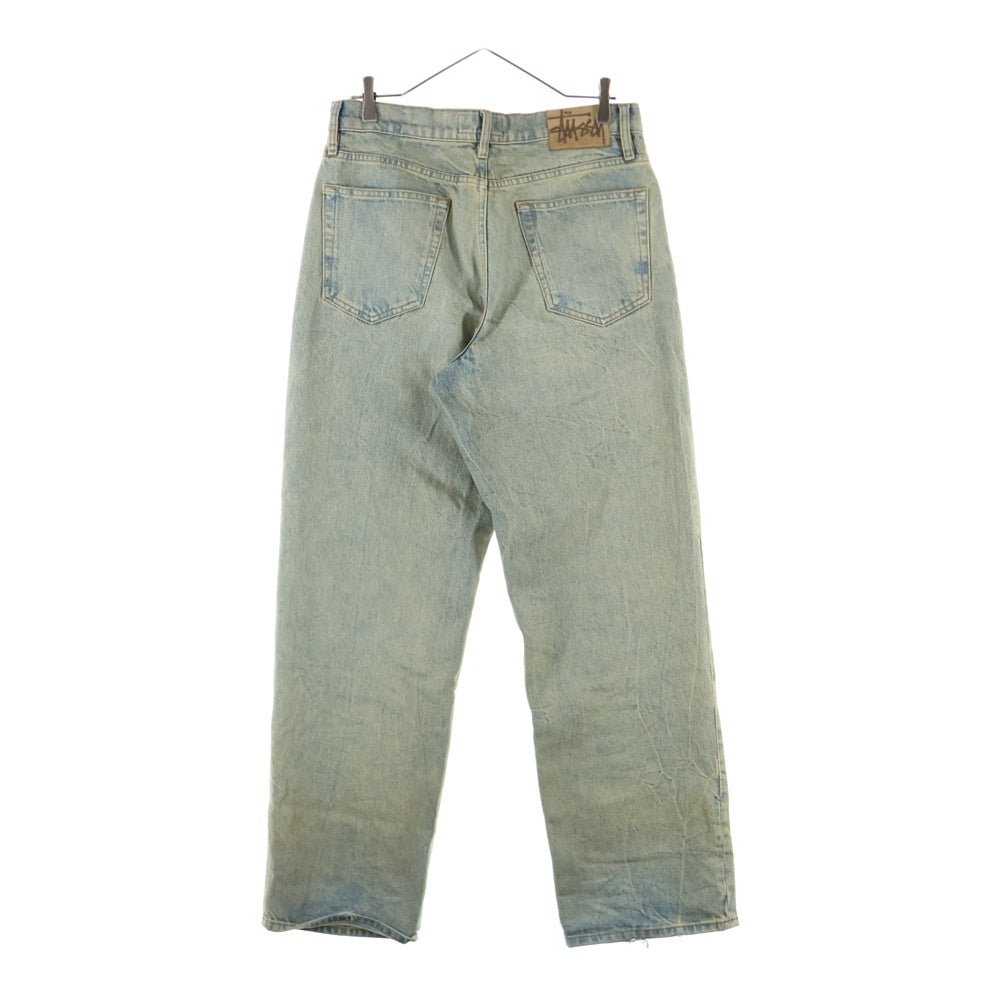 STUSSY(ステューシー) BIG OL JEAN DENIM ビッグシルエット ウォッシュド加工 ワイドデニムパンツ 116599 インディゴ