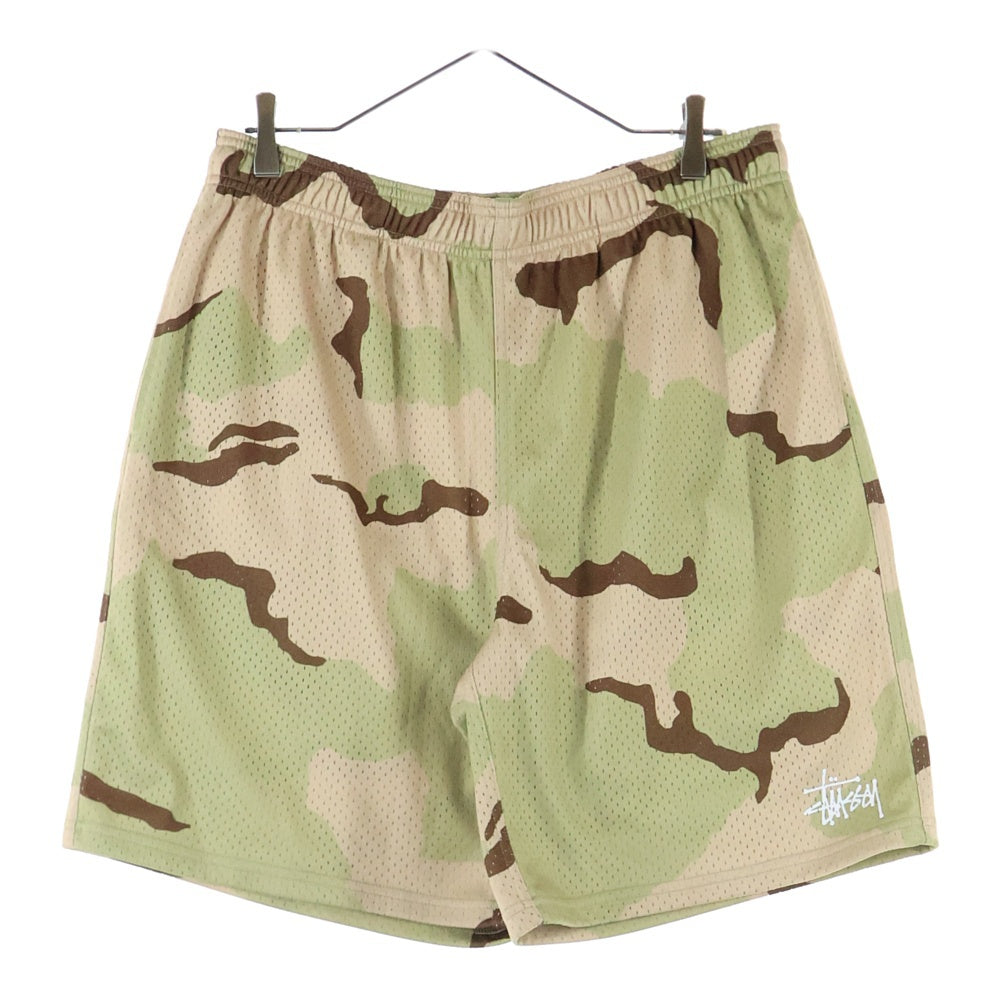 STUSSY(ステューシー) カモ柄 メッシュ ハーフパンツ ショーツ 112335 ベージュ/カーキ