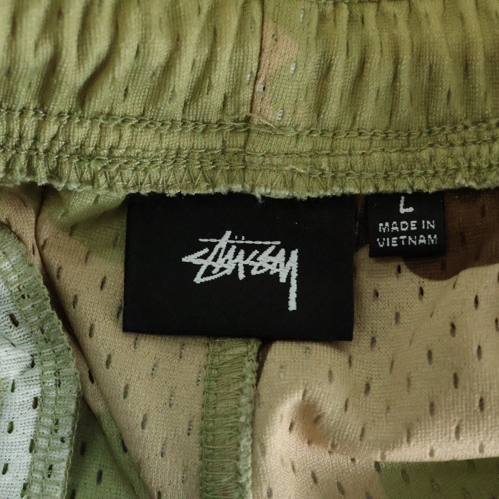 STUSSY(ステューシー) カモ柄 メッシュ ハーフパンツ ショーツ 112335 ベージュ/カーキ