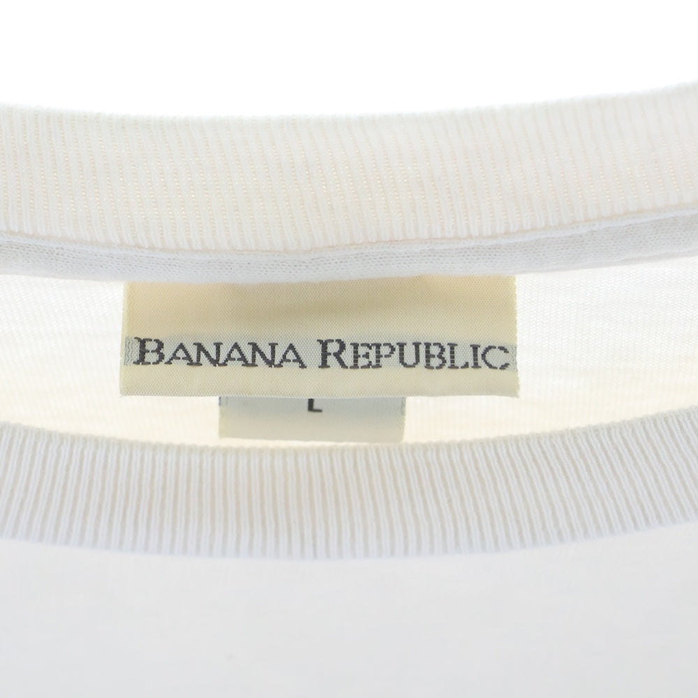 VINTAGE(ヴィンテージ) 90s Banana Republic バナナリパブリック 世界地図プリント クルーネック 半袖Tシャツ カットソー ホワイト