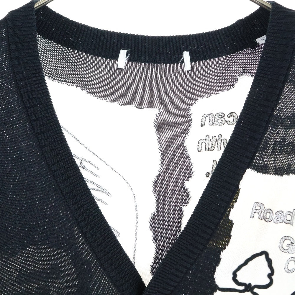 NO BRAND(ノーブランド) GREEN CLUBS ロードランナー刺繍ベスト ブラック