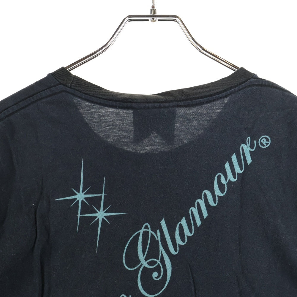 HYSTERIC GLAMOUR(ヒステリックグラマー) 両面 プリント 半袖Tシャツカットソー ブラック