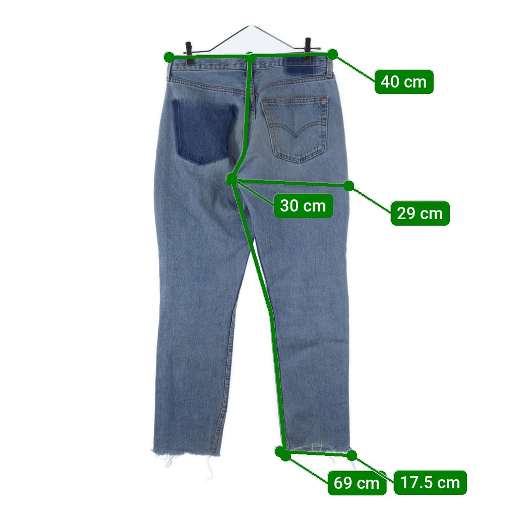 Levi's(リーバイス) 501 切り替えパッチワーク デニム ブルー