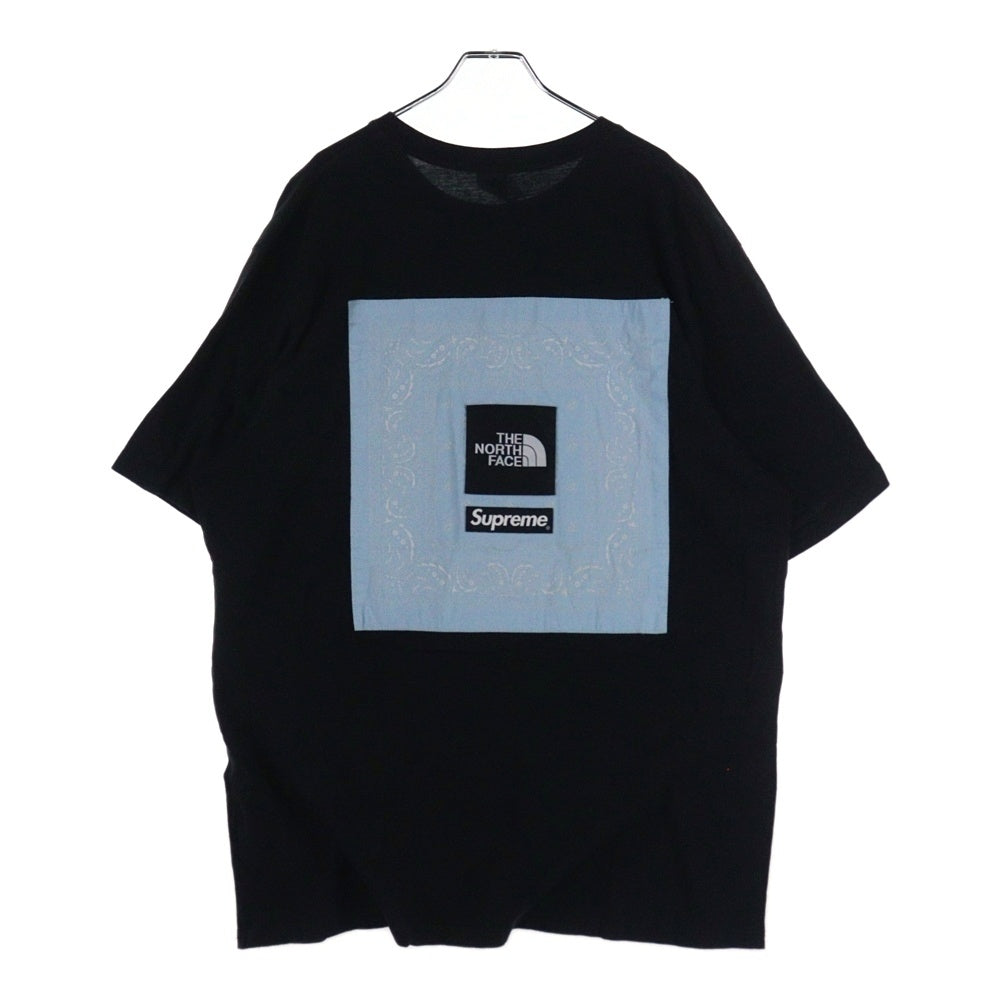 SUPREME(シュプリーム) 22SS ×Bandana S/S Tee ザノースフェイス バンダナ クルーネック 半袖Tシャツ カットソー ブラック NT02209I