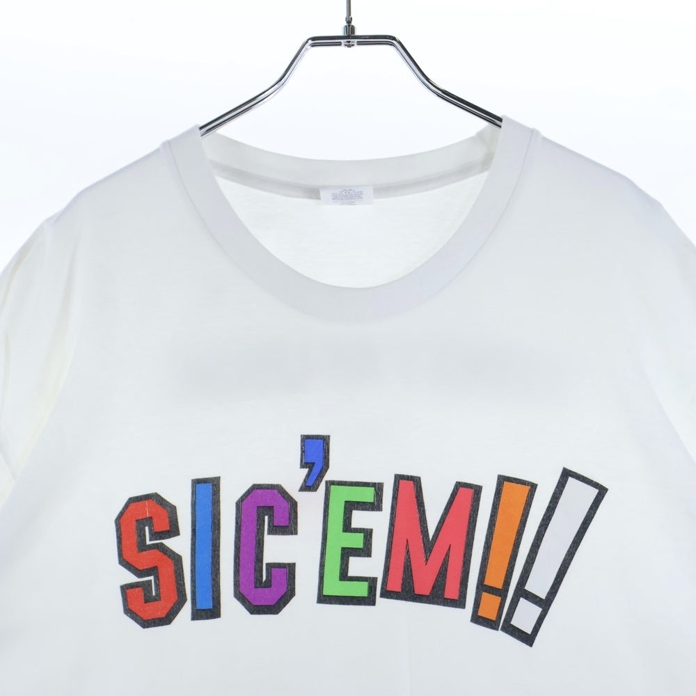 SUPREME(シュプリーム) 21AW×WTAPS Sic'em! Tee ダブルタップス シッケム ロゴプリント クルーネック 半袖Tシャツ カットソー ホワイト