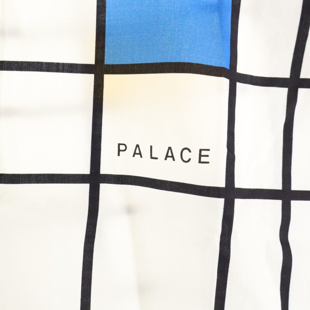 Palace Skateboards(パレススケートボーズ) 19SS Mondo Shirt モンドリアン 総柄 ボタンダウン 長袖シャツ ホワイト