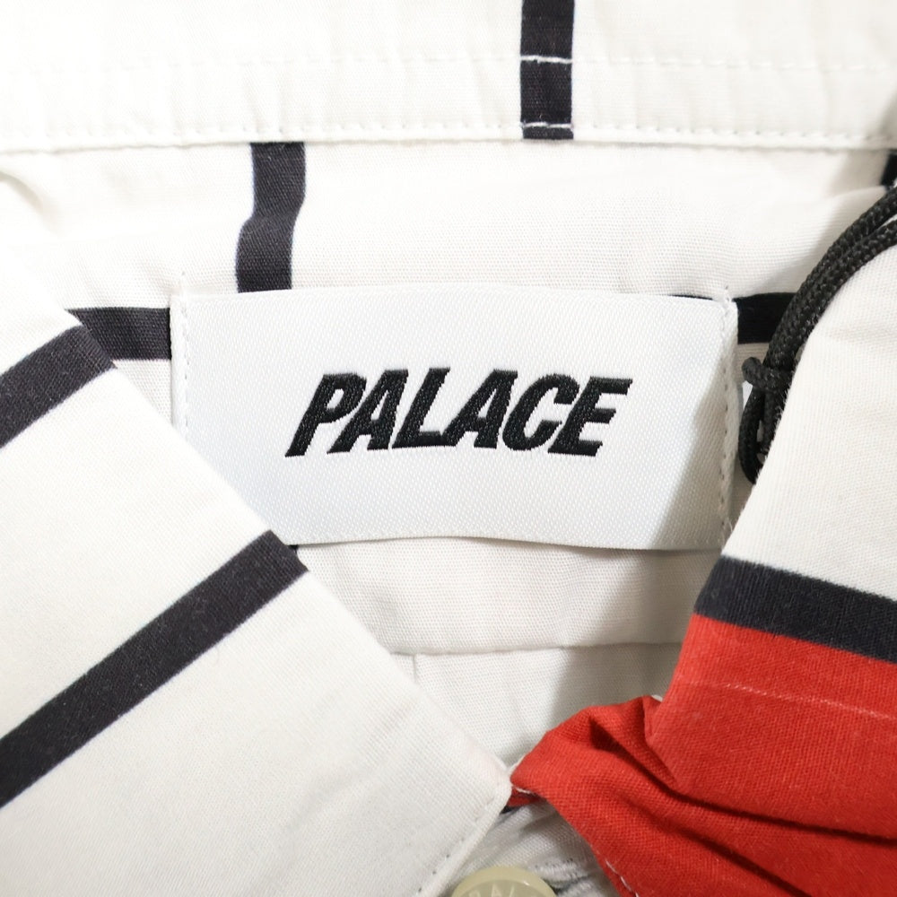 Palace Skateboards(パレススケートボーズ) 19SS Mondo Shirt モンドリアン 総柄 ボタンダウン 長袖シャツ ホワイト