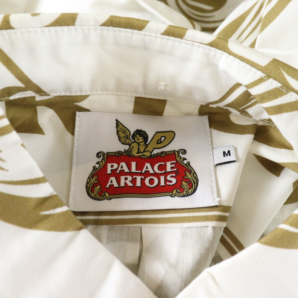 Palace Skateboards(パレススケートボーズ) 21SS × Stella Artois Oxford Shirt ステラ・アルトワ 総柄 オックスフォード 長袖シャツ ホワイト