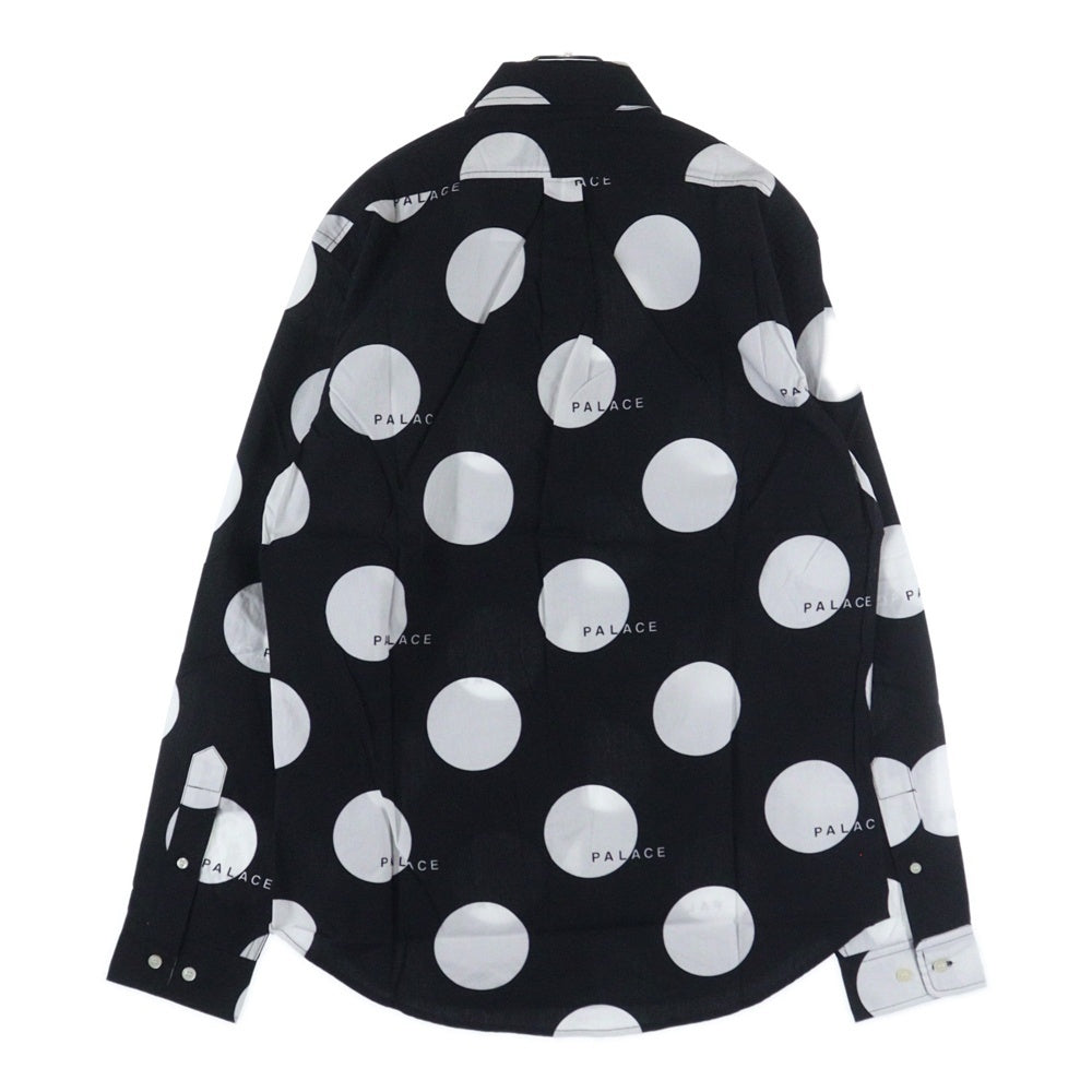 Palace Skateboards(パレススケートボーズ) 19SS Dots Shirt ドット 総柄 ボタンダウン 長袖シャツ ブラック