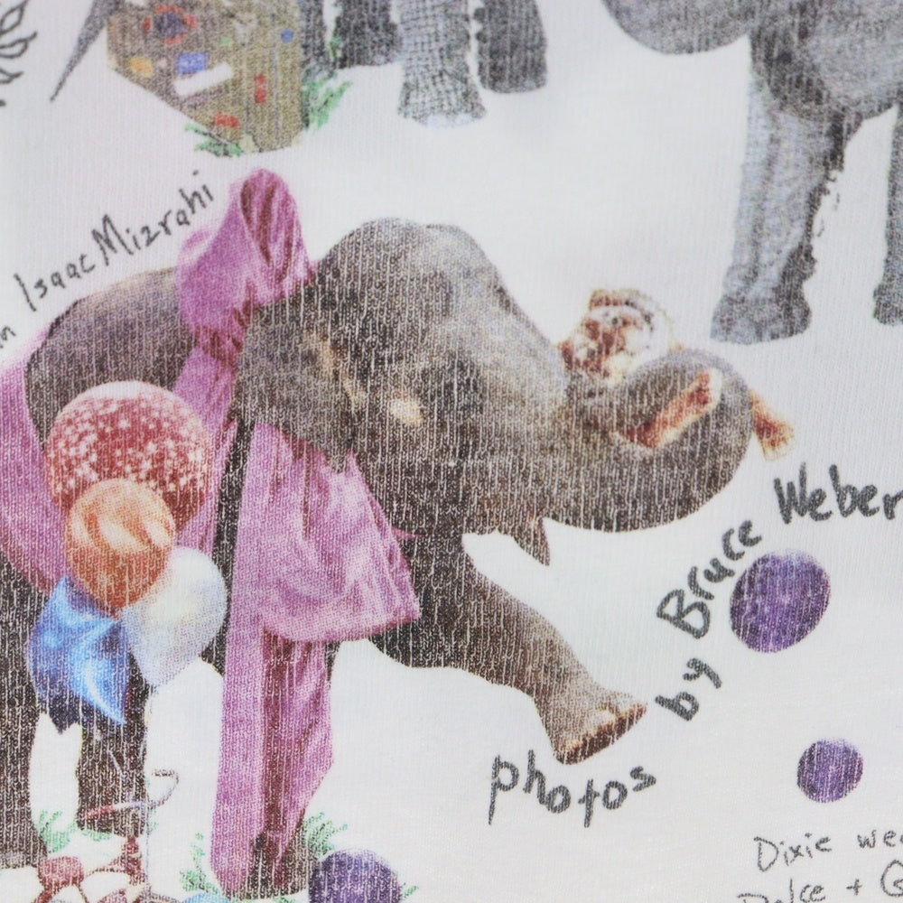 Bruce Weber(ブルースウェーバー) 00s W Magazine Elephant Family Tee Wマガジン ファミリー プリント クルーネック 半袖Tシャツ カットソー ホワイト