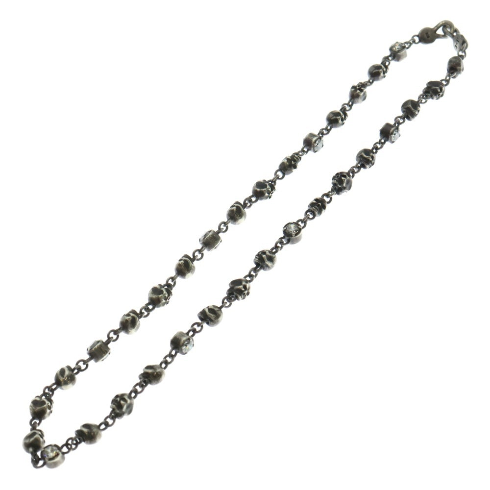 Justin Davis(ジャスティンデイヴィス) SKULL VOODOO CHAIN スカル ジルコニア ブードゥーチェーン ネックレス シルバー