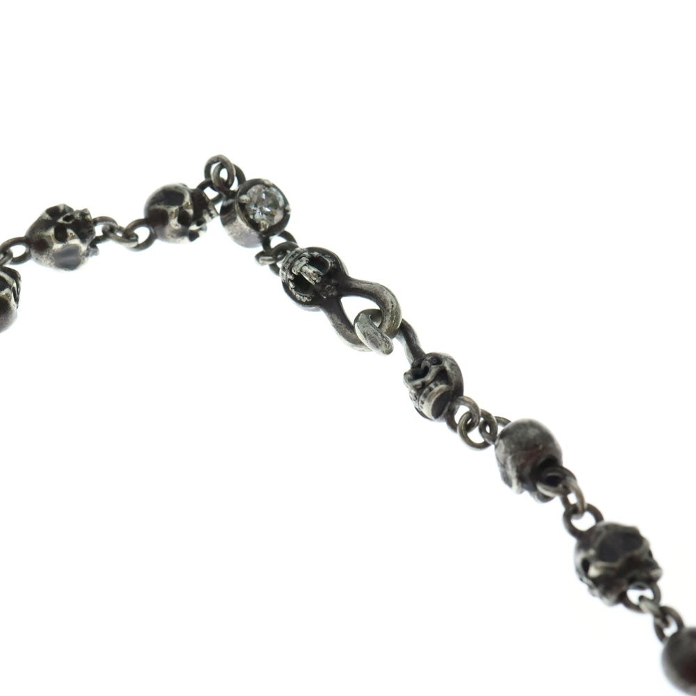 Justin Davis(ジャスティンデイヴィス) SKULL VOODOO CHAIN スカル ジルコニア ブードゥーチェーン ネックレス シルバー