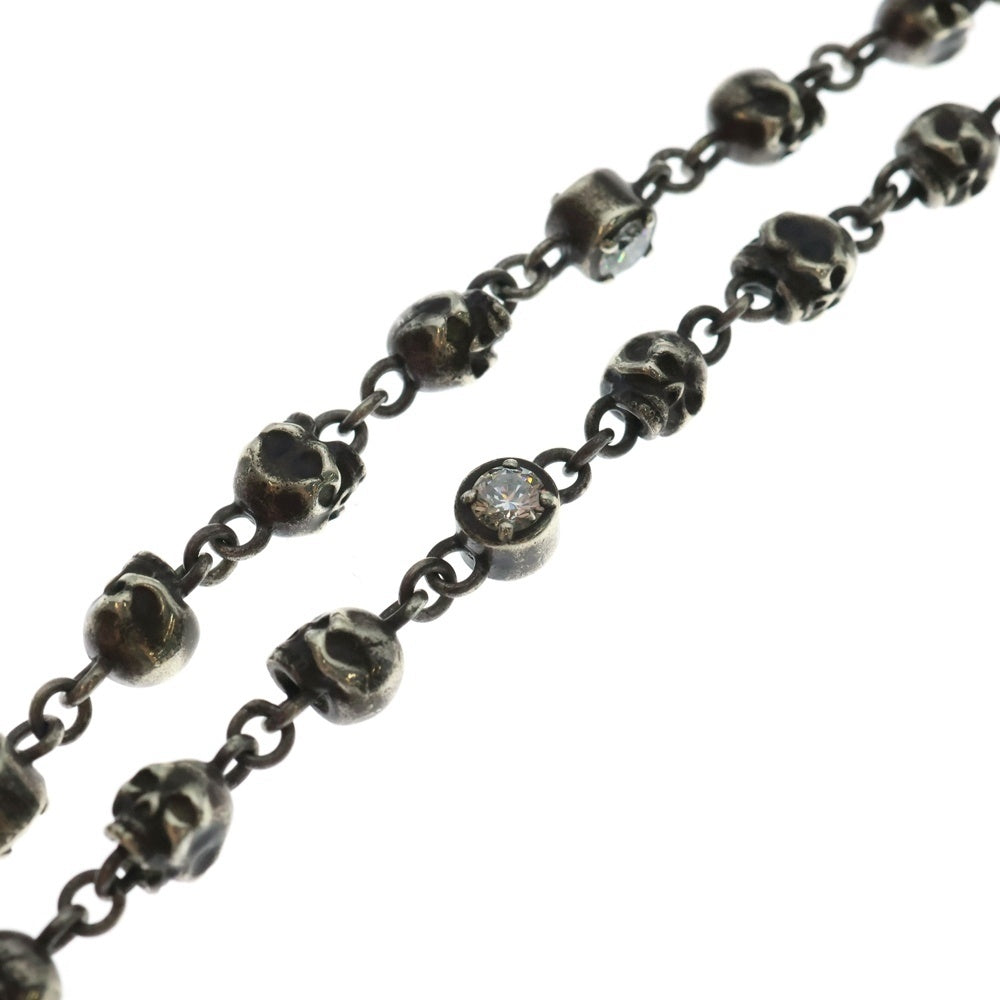 Justin Davis(ジャスティンデイヴィス) SKULL VOODOO CHAIN スカル ジルコニア ブードゥーチェーン ネックレス シルバー