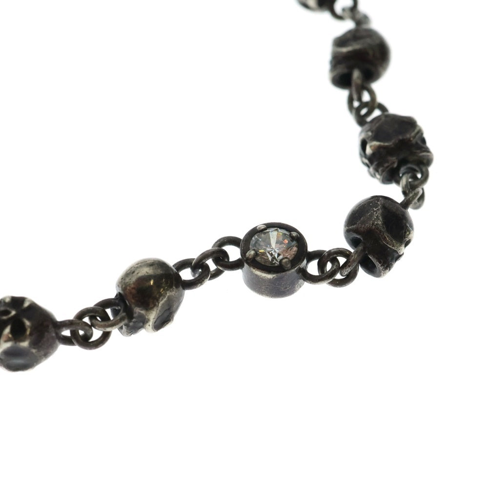 Justin Davis(ジャスティンデイヴィス) SKULL VOODOO CHAIN スカル ジルコニア ブードゥーチェーン ネックレス シルバー