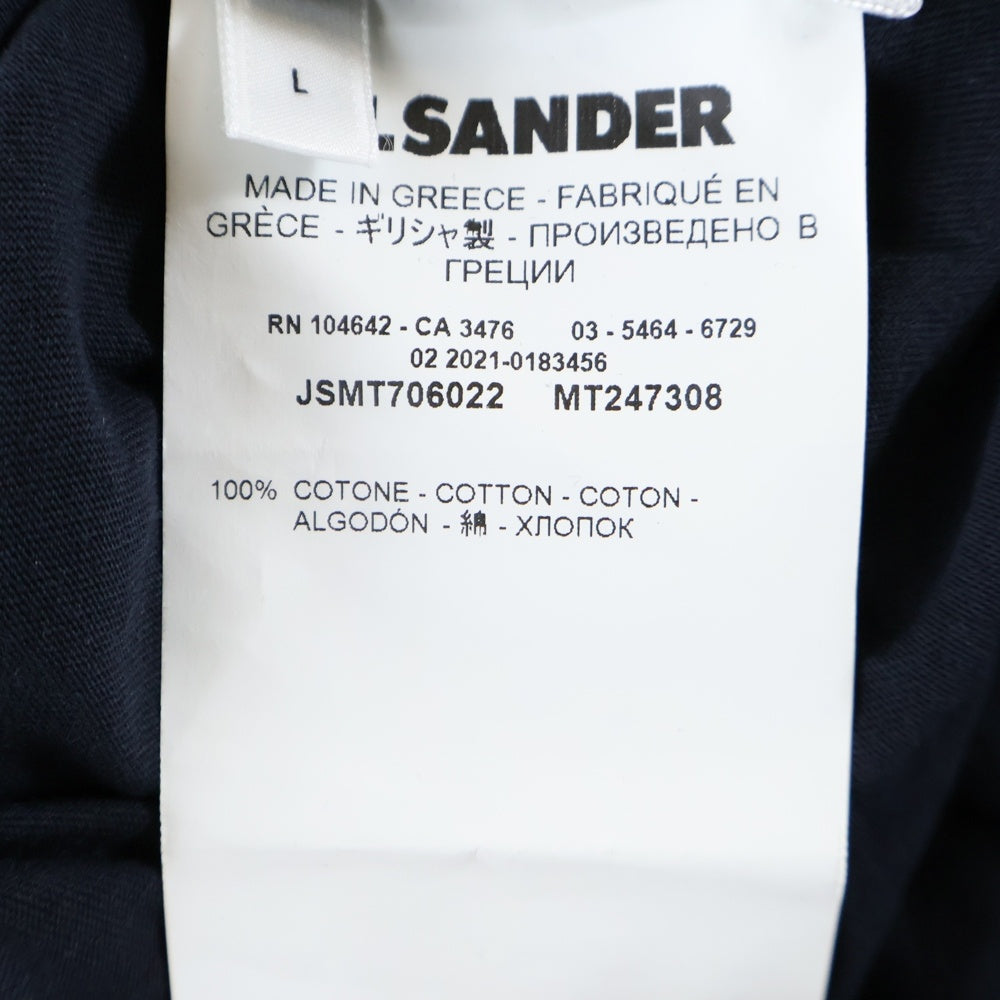 JIL SANDER(ジルサンダー) コットン 無地 オーバー 半袖Tシャツ カットソー ブラック JSMT706022 MT247308