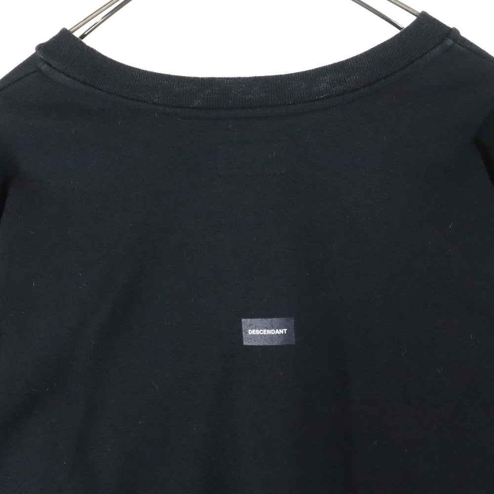 DESCENDANT(ディセンダント) 21AW TEAM CREW NECK SWEAT SHIRT フロントロゴ クルーネック トレーナー ブラック