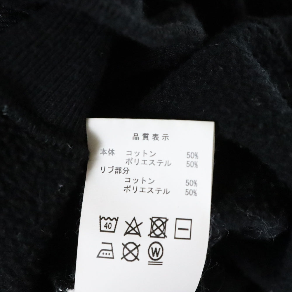 DESCENDANT(ディセンダント) 21AW TEAM CREW NECK SWEAT SHIRT フロントロゴ クルーネック トレーナー ブラック