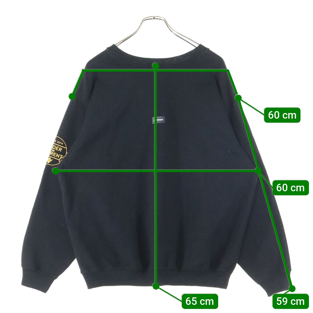 DESCENDANT(ディセンダント) 21AW TEAM CREW NECK SWEAT SHIRT フロントロゴ クルーネック トレーナー ブラック