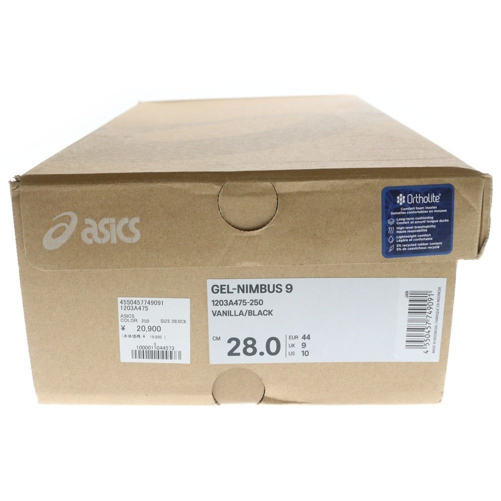 ASICS(アシックス) Gel-Nimbus 9 ゲル ニンバス9 ローカットスニーカー ベージュ/ブラック US10/28cm 1203A475-250
