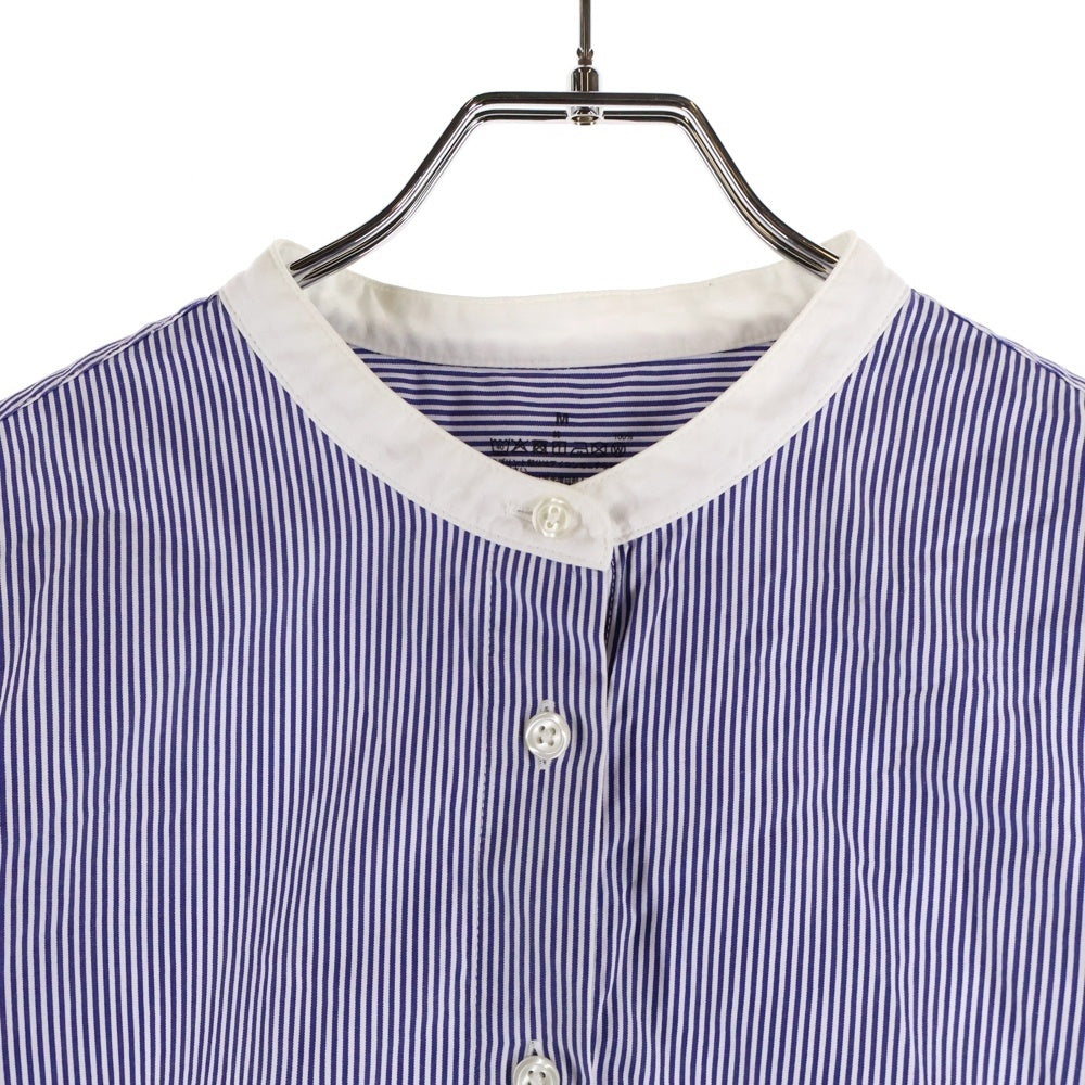 無印良品(ムジルシヨウヒン) ストライプ 長袖シャツ ブルー/ホワイト