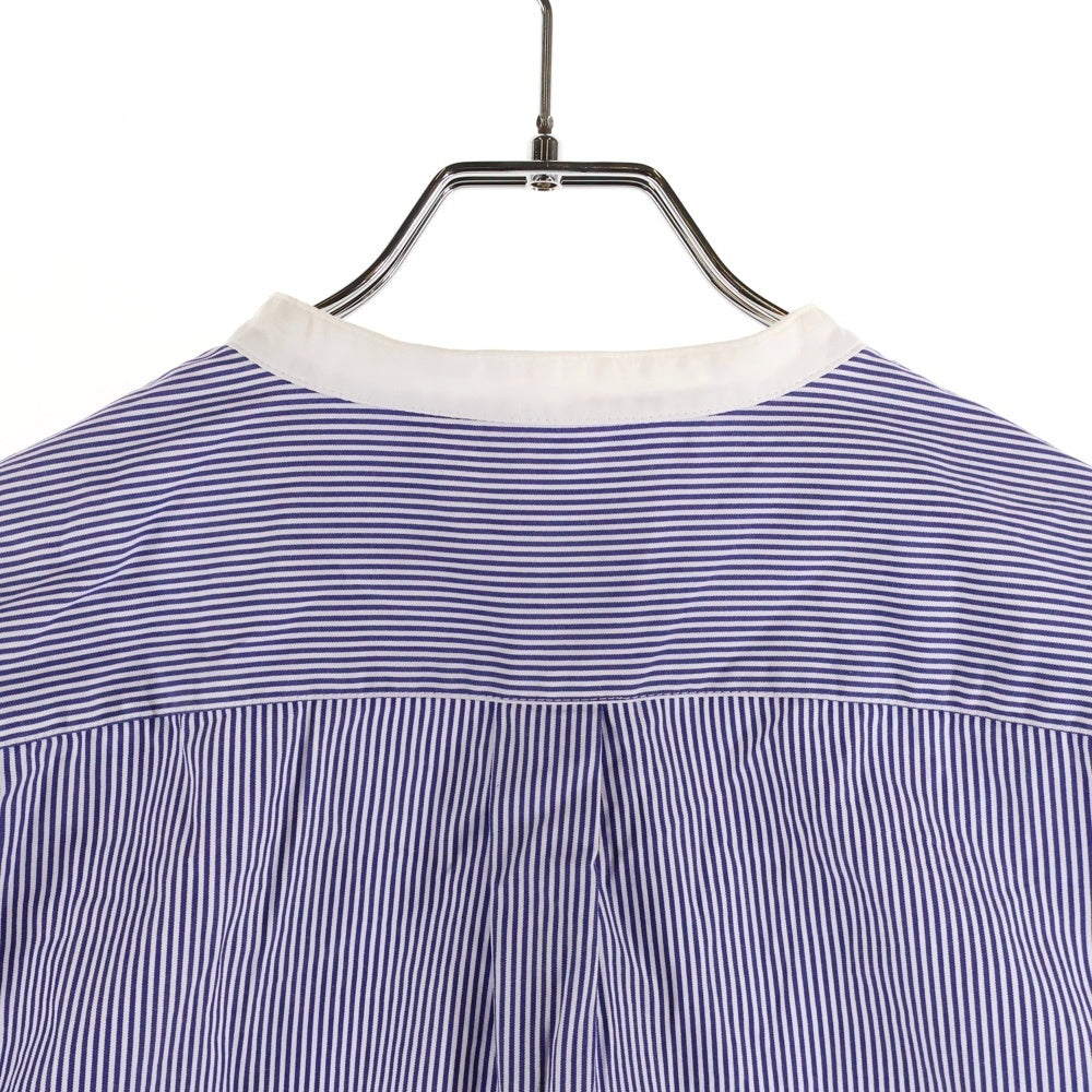 無印良品(ムジルシヨウヒン) ストライプ 長袖シャツ ブルー/ホワイト