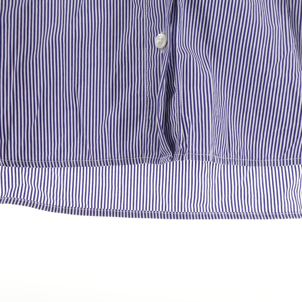 無印良品(ムジルシヨウヒン) ストライプ 長袖シャツ ブルー/ホワイト