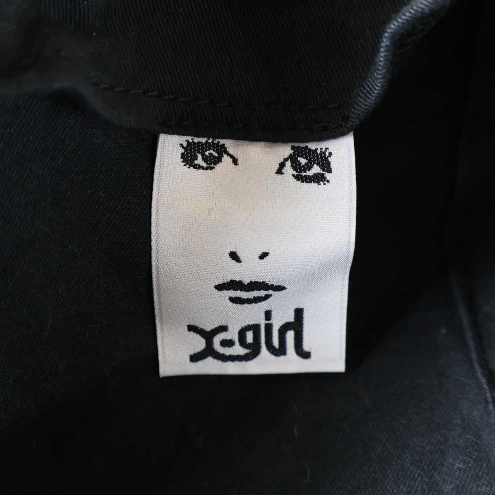 X-GIRL(エックスガール) CHINO MINI SKIRT チノ ミニスカート ブラック レディース