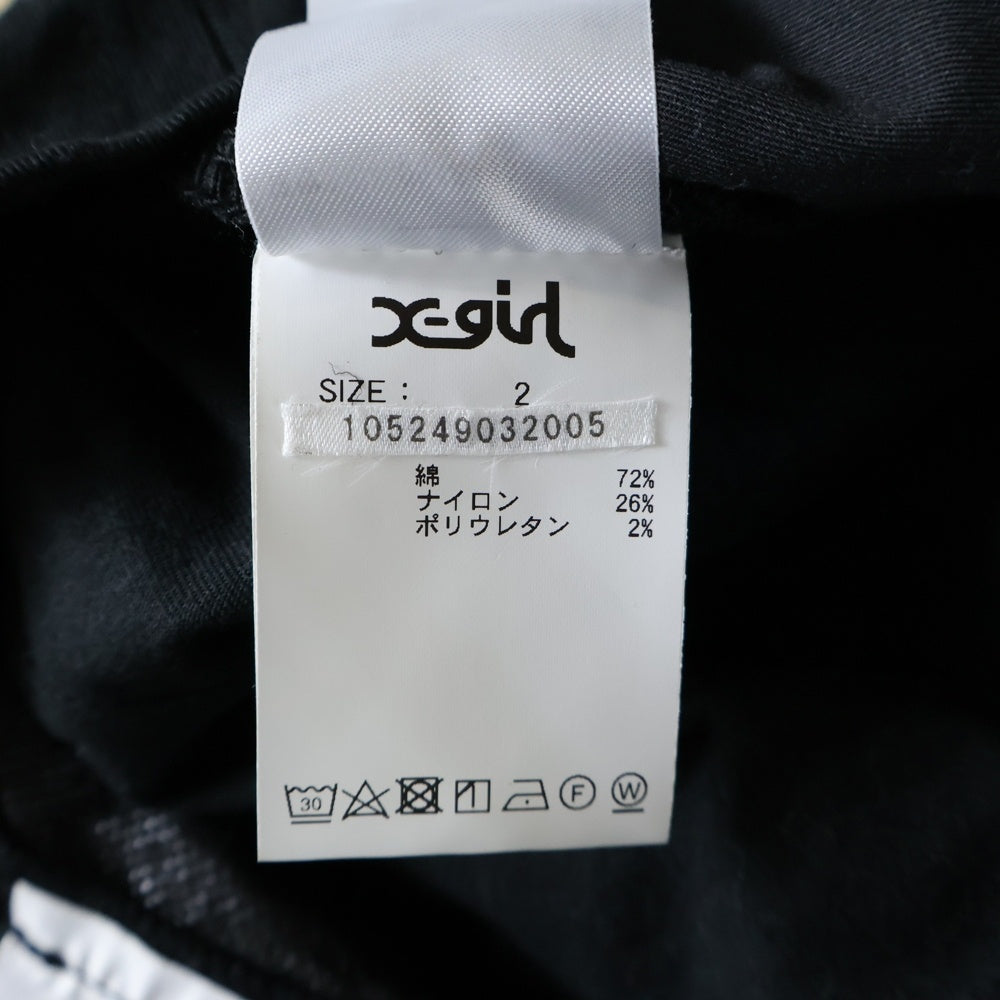 X-GIRL(エックスガール) CHINO MINI SKIRT チノ ミニスカート ブラック レディース