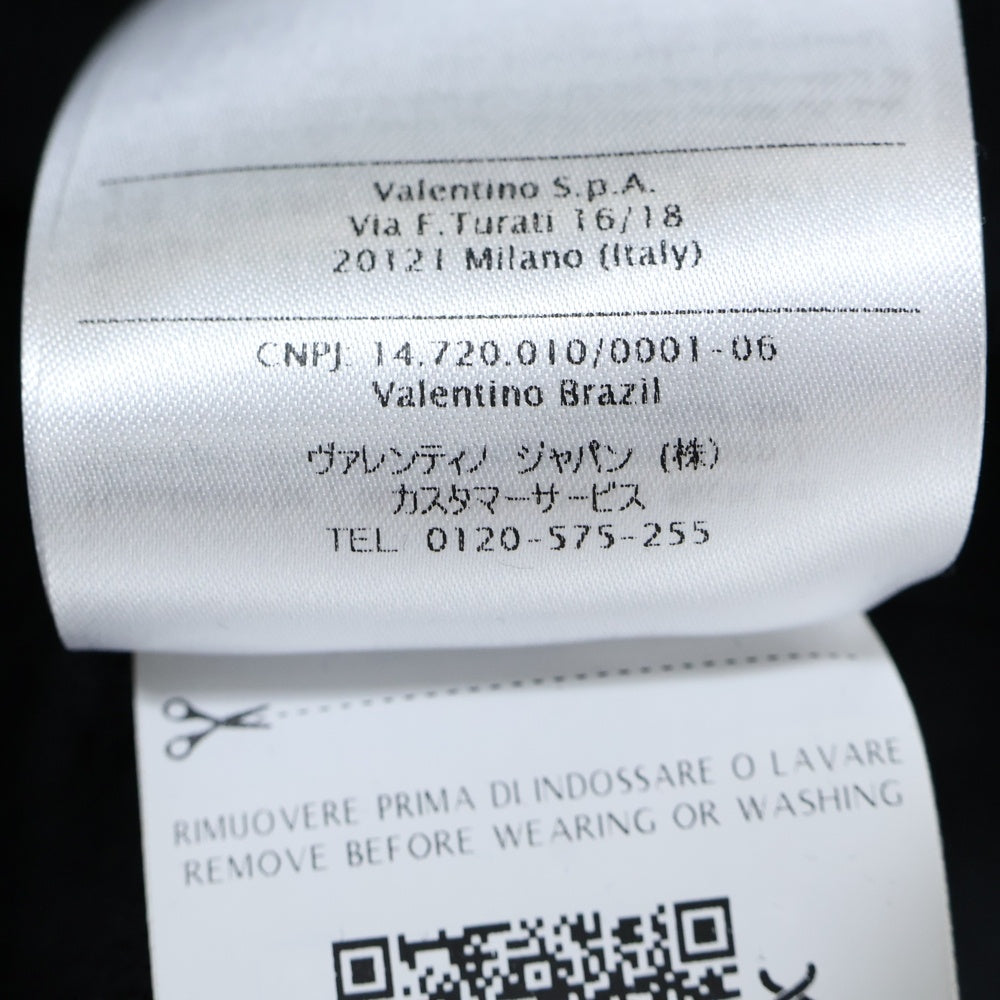 VALENTINO(ヴァレンティノ) ロゴプリント プルオーバーパーカー フーディー ブラック RV0MF03RSBU