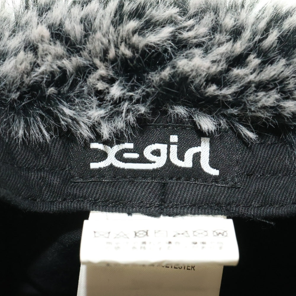 X-GIRL(エックスガール) DOG EAR JET CAP フライトキャップ ポリエステル 帽子 ブラック 105213051007