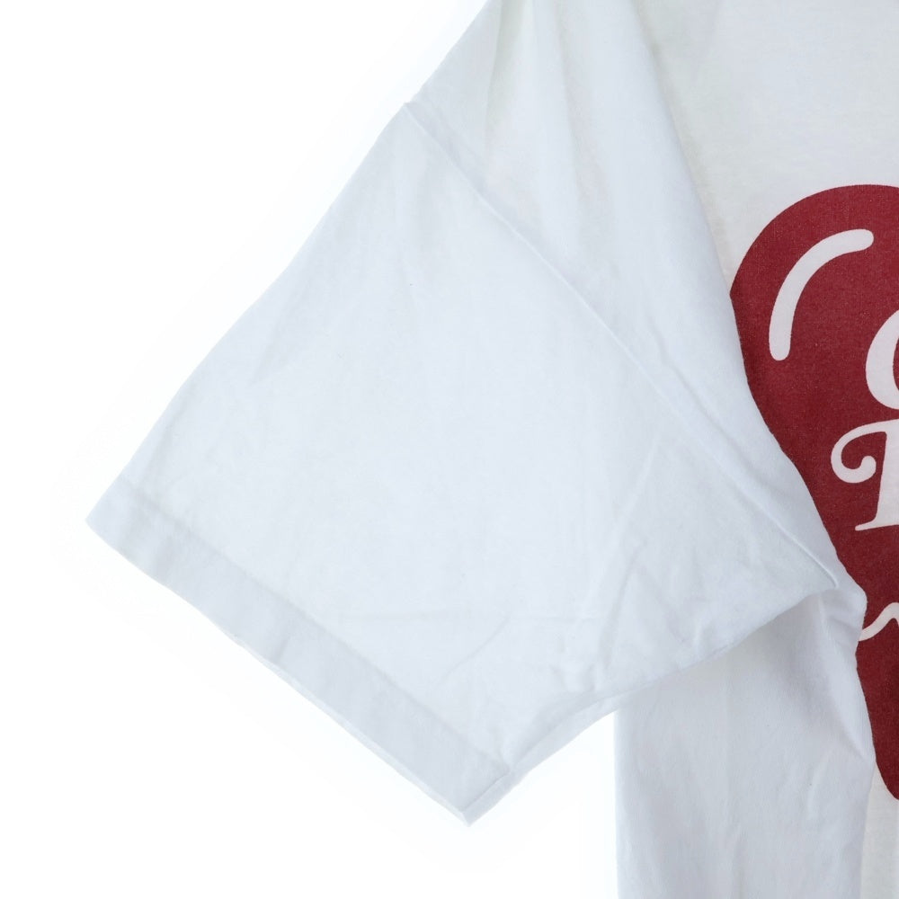 Girls Don't Cry(ガールズドントクライ) ×Emotionally Unavailable エモーショナリー アンアベイラブル ロゴプリント クルーネック半袖Tシャツ カットソー ホワイト