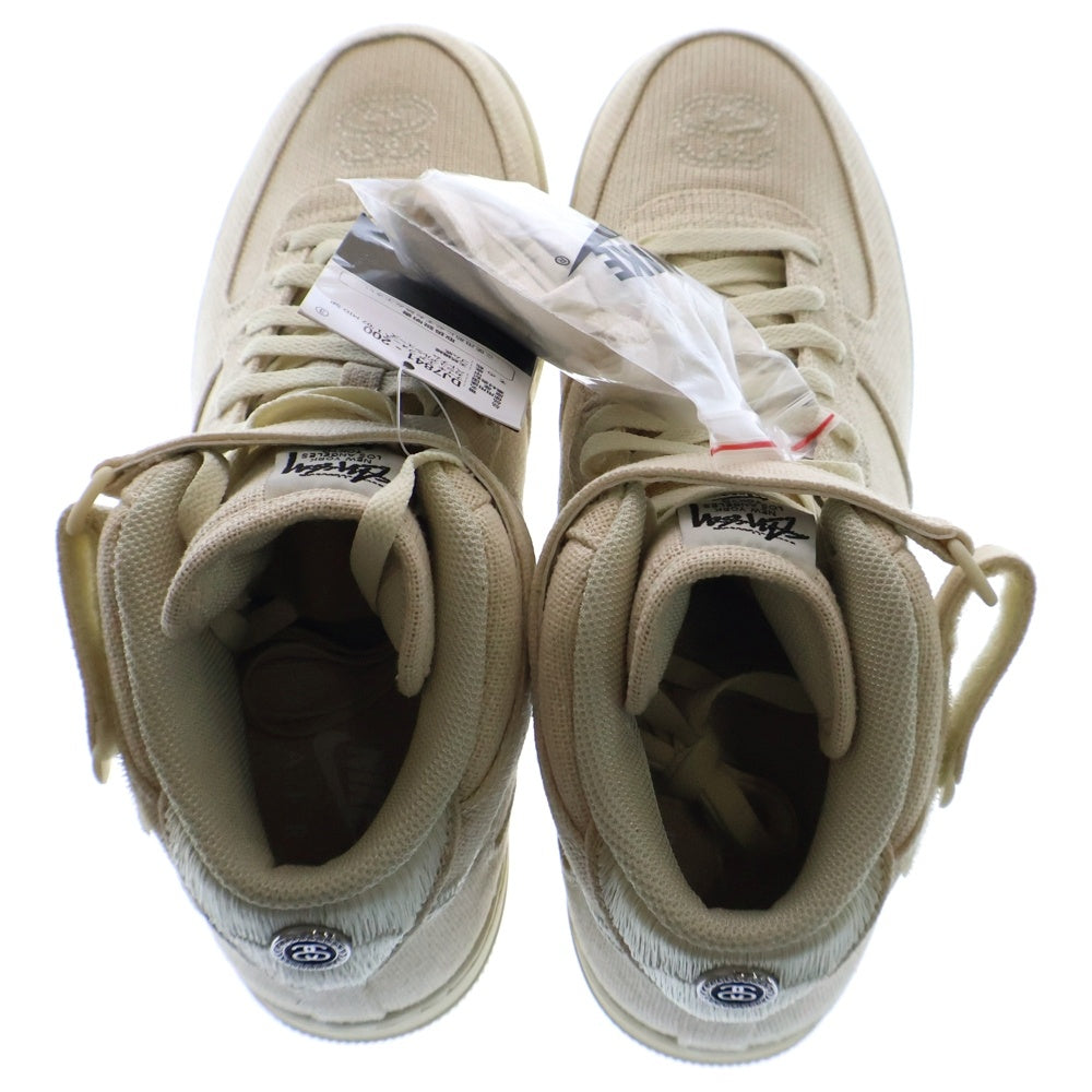 NIKE(ナイキ) ×STUSSY AIR FORCE 1 MID FOSSIL STONE ステューシー エアフォース1 フォッシルストーン ミッドカットスニーカー アイボリー US11/29cm DJ7841-200