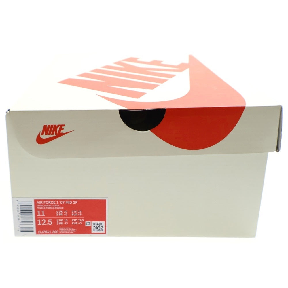 NIKE(ナイキ) ×STUSSY AIR FORCE 1 MID FOSSIL STONE ステューシー エアフォース1 フォッシルストーン ミッドカットスニーカー アイボリー US11/29cm DJ7841-200