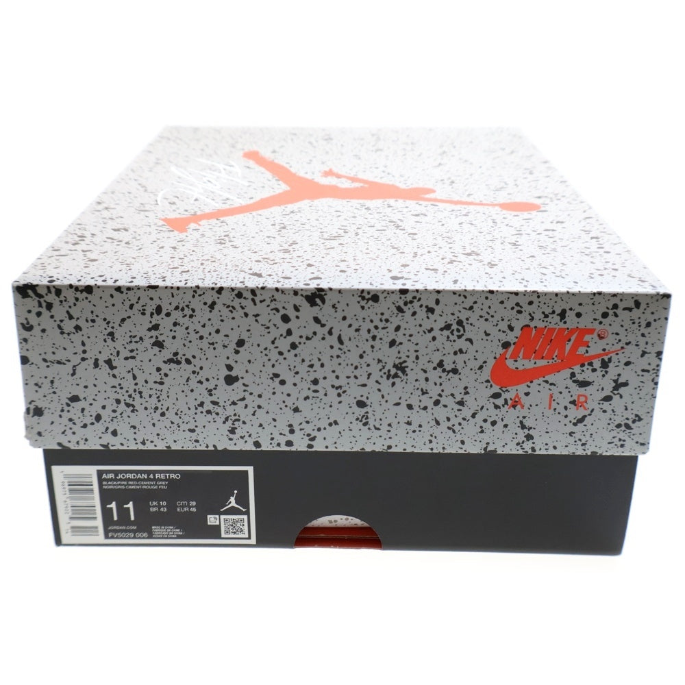NIKE(ナイキ) AIR JORDAN 4 RETRO Bred Reimagined エアジョーダン4レトロブレッドリイマジンド ローカットスニーカー ブラック US11/29cm FV5029-006