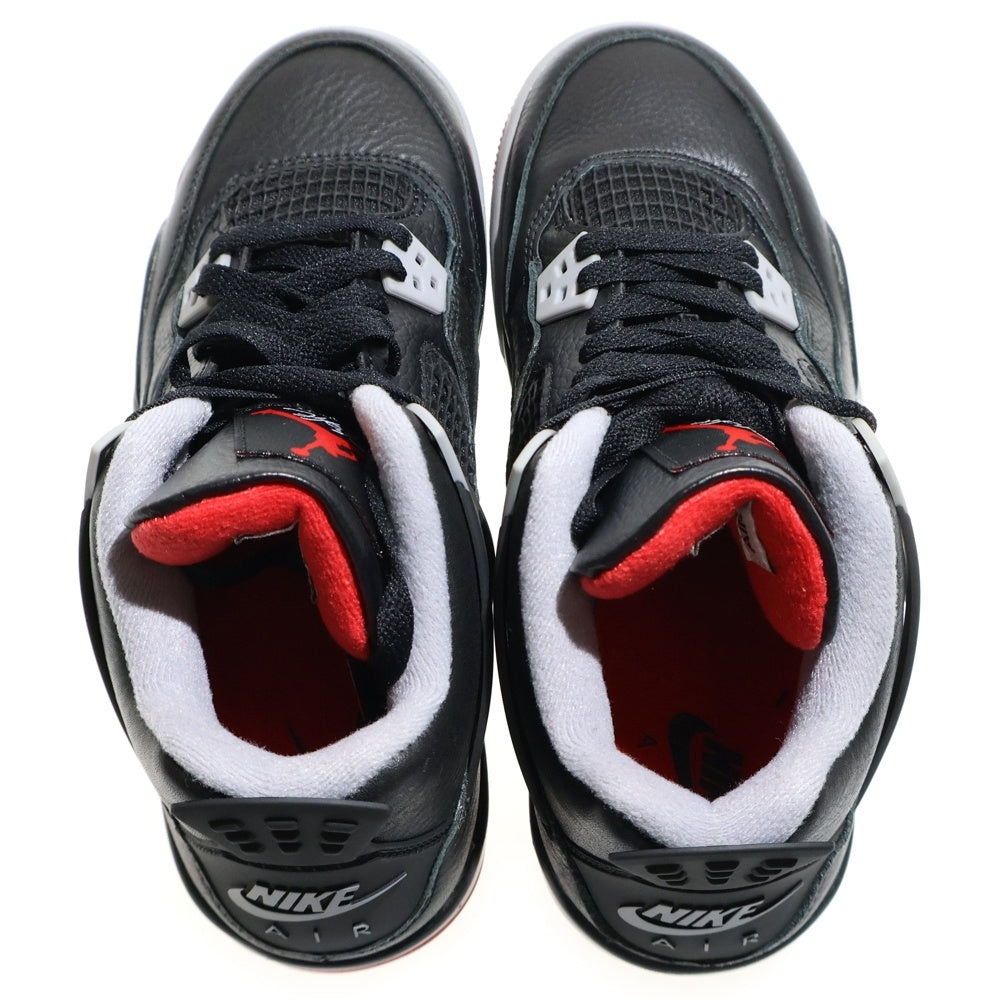 NIKE(ナイキ) GS AIR JORDAN 4 RETRO Bred Reimagined エアジョーダン4 レトロ ブレッドリイマジンド ハイカットスニーカー ブラック レディース US6Y/24cm FQ8213-006
