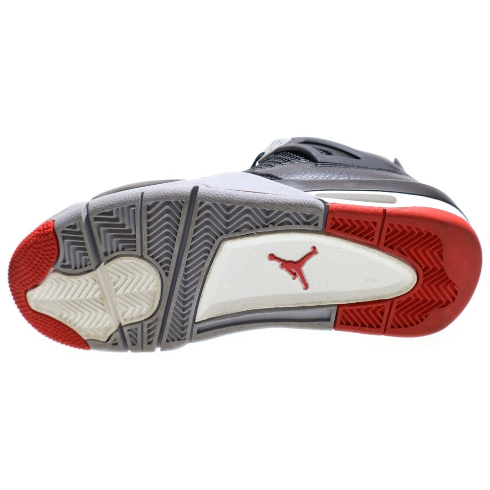 NIKE(ナイキ) GS AIR JORDAN 4 RETRO Bred Reimagined エアジョーダン4 レトロ ブレッドリイマジンド ハイカットスニーカー ブラック レディース US6Y/24cm FQ8213-006