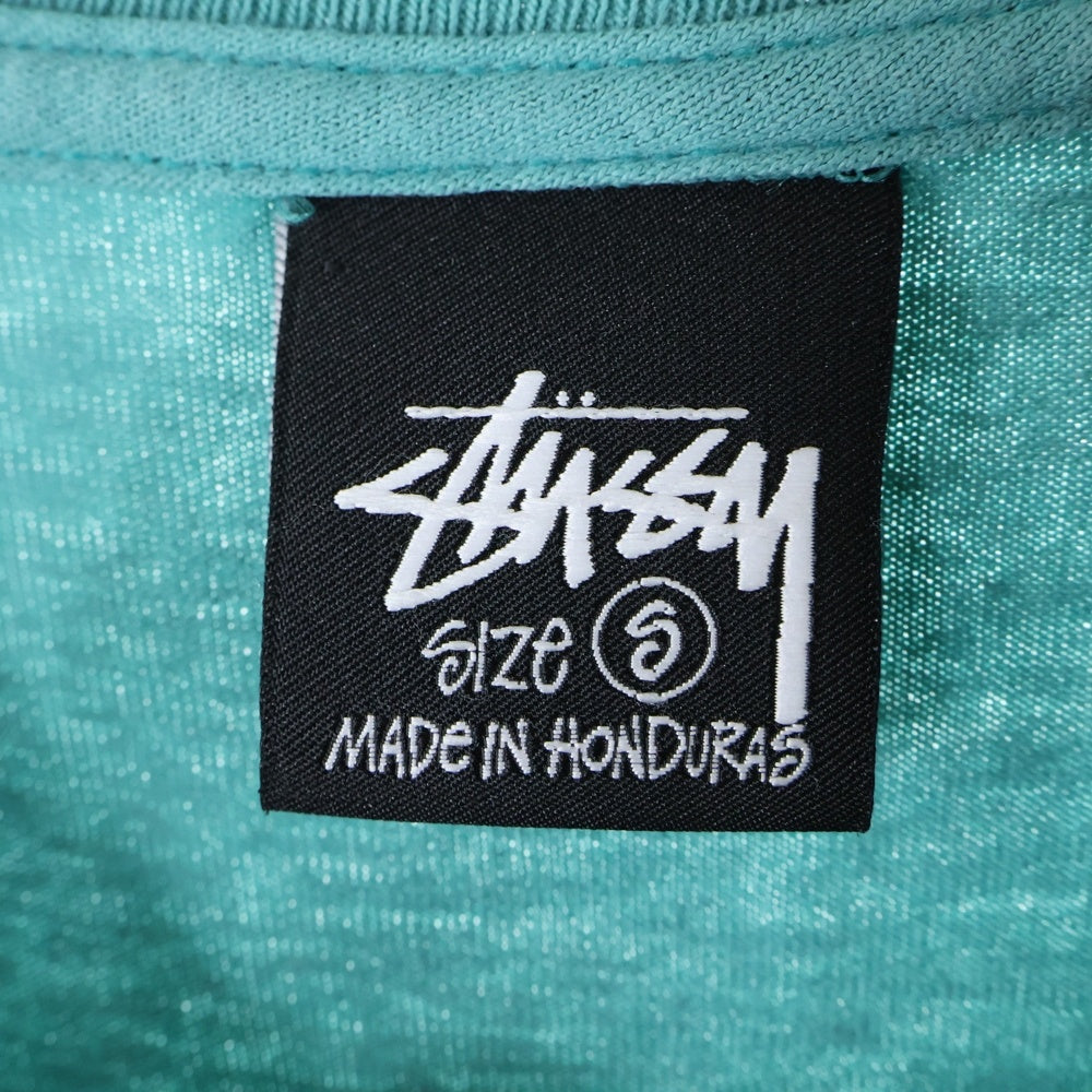 STUSSY(ステューシー) 24ss Refracted Tee リフレクテッド オーシャン 半袖 カットソー Tシャツ ライムグリーン