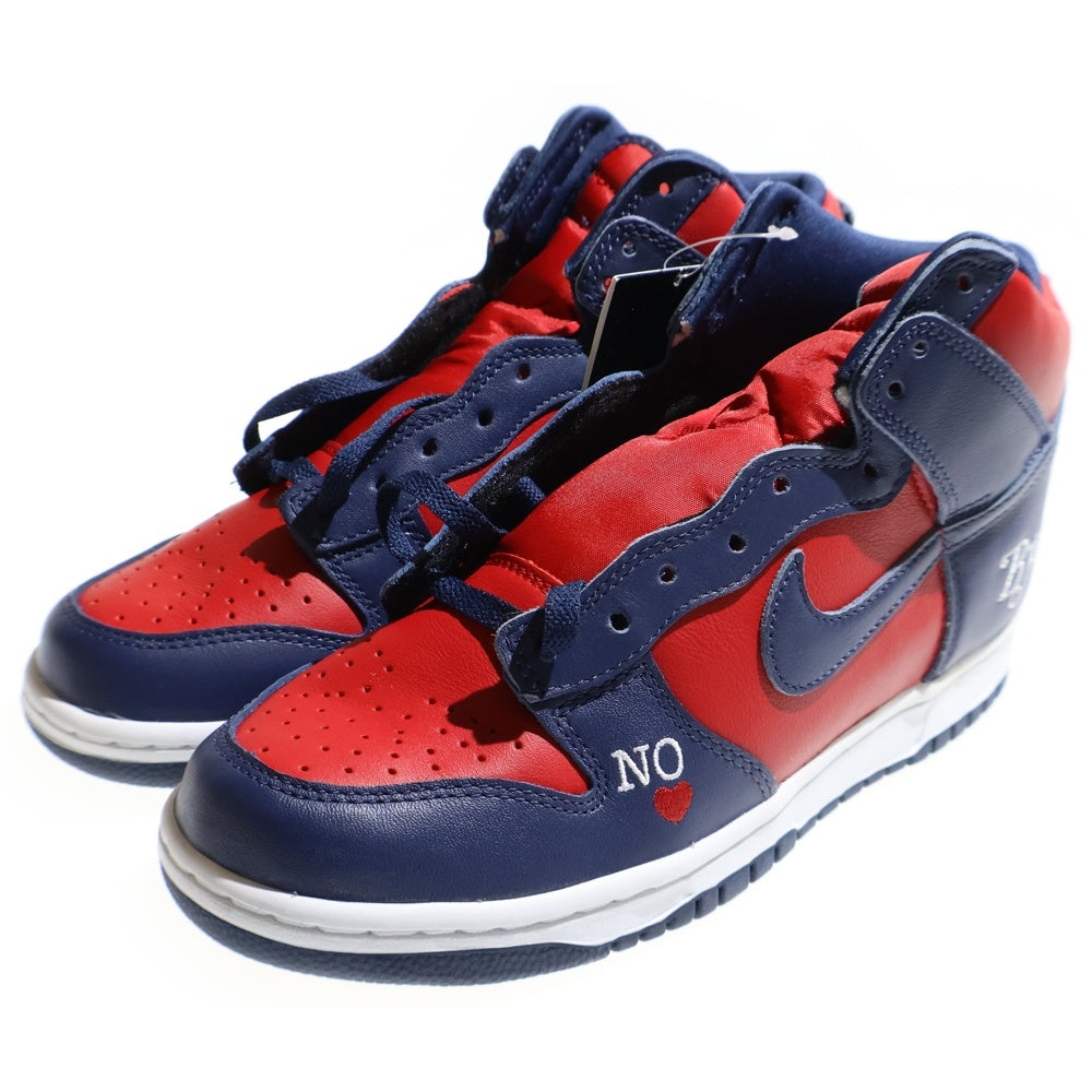NIKE SB(ナイキエスビー) 22SS × SUPREME DUNK HIGH BY ANY MEANS シュプリーム ダンク バイ エニー ミーンズ ハイカットスニーカー レッド/ネイビー US8/26cm DN3741-600