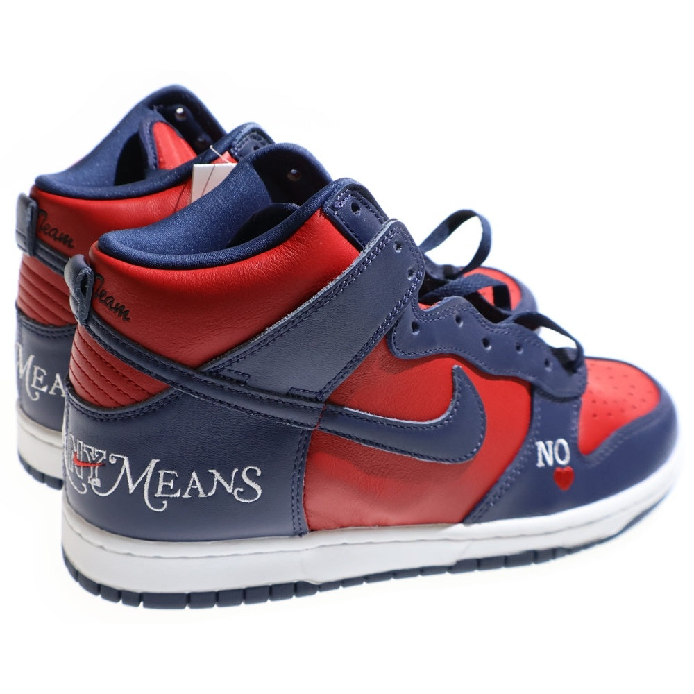NIKE SB(ナイキエスビー) 22SS × SUPREME DUNK HIGH BY ANY MEANS シュプリーム ダンク バイ エニー ミーンズ ハイカットスニーカー レッド/ネイビー US8/26cm DN3741-600