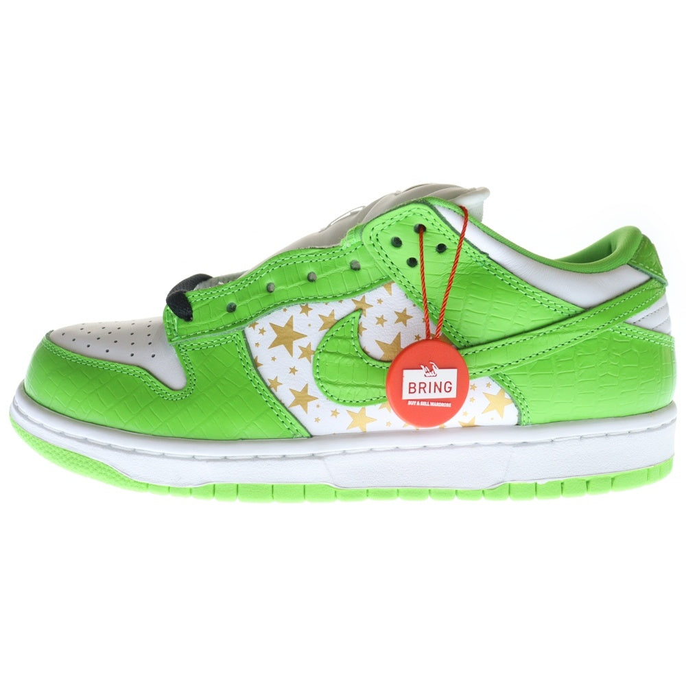 NIKE SB(ナイキエスビー) 21SS × SUPREME DUNK LOW OG QS GOLD STARS シュプリーム ダンク ロー ゴールドスターズ ローカットスニーカー ホワイト/グリーン US8/26cm DH3228-101