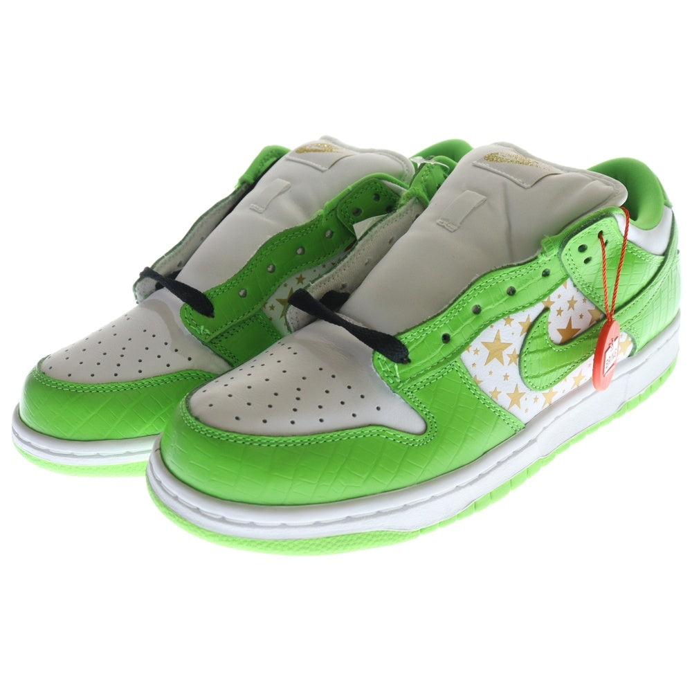 NIKE SB(ナイキエスビー) 21SS × SUPREME DUNK LOW OG QS GOLD STARS シュプリーム ダンク ロー ゴールドスターズ ローカットスニーカー ホワイト/グリーン US8/26cm DH3228-101