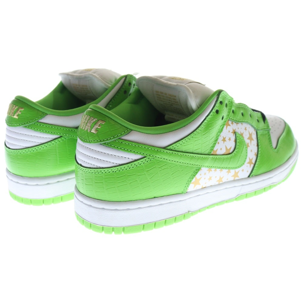 NIKE SB(ナイキエスビー) 21SS × SUPREME DUNK LOW OG QS GOLD STARS シュプリーム ダンク ロー ゴールドスターズ ローカットスニーカー ホワイト/グリーン US8/26cm DH3228-101