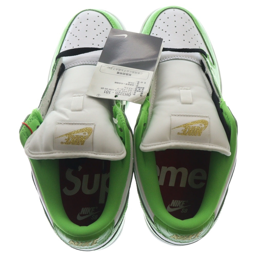 NIKE SB(ナイキエスビー) 21SS × SUPREME DUNK LOW OG QS GOLD STARS シュプリーム ダンク ロー ゴールドスターズ ローカットスニーカー ホワイト/グリーン US8/26cm DH3228-101