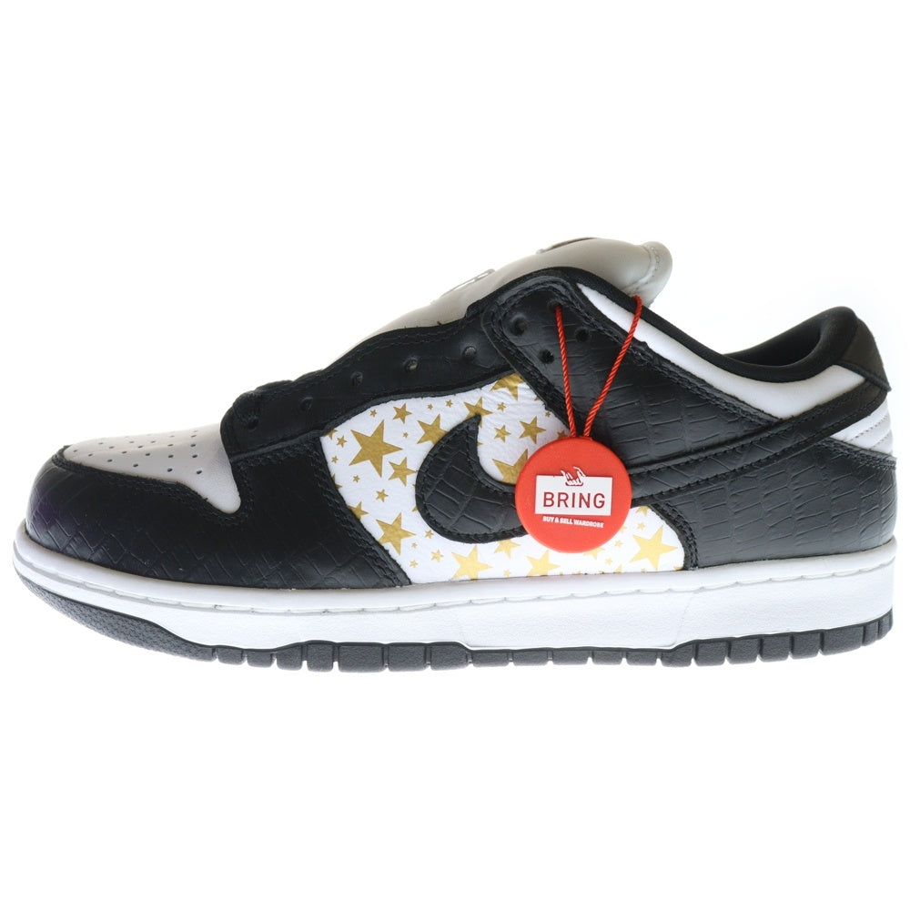 NIKE SB(ナイキエスビー) 21SS × SUPREME DUNK LOW OG QS GOLD STARS シュプリーム ダンク ロー ゴールドスターズ ローカットスニーカー ホワイト/ブラック US8/26cm DH3228-102