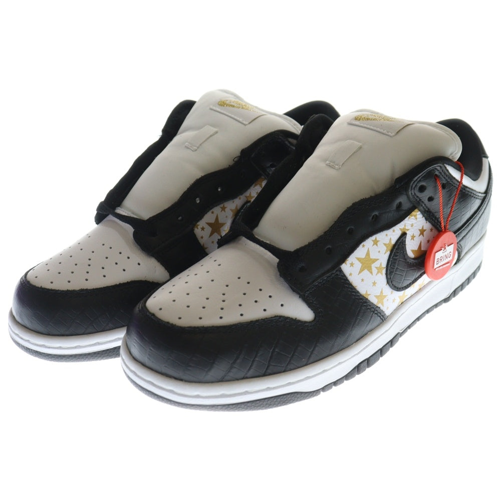NIKE SB(ナイキエスビー) 21SS × SUPREME DUNK LOW OG QS GOLD STARS シュプリーム ダンク ロー ゴールドスターズ ローカットスニーカー ホワイト/ブラック US8/26cm DH3228-102